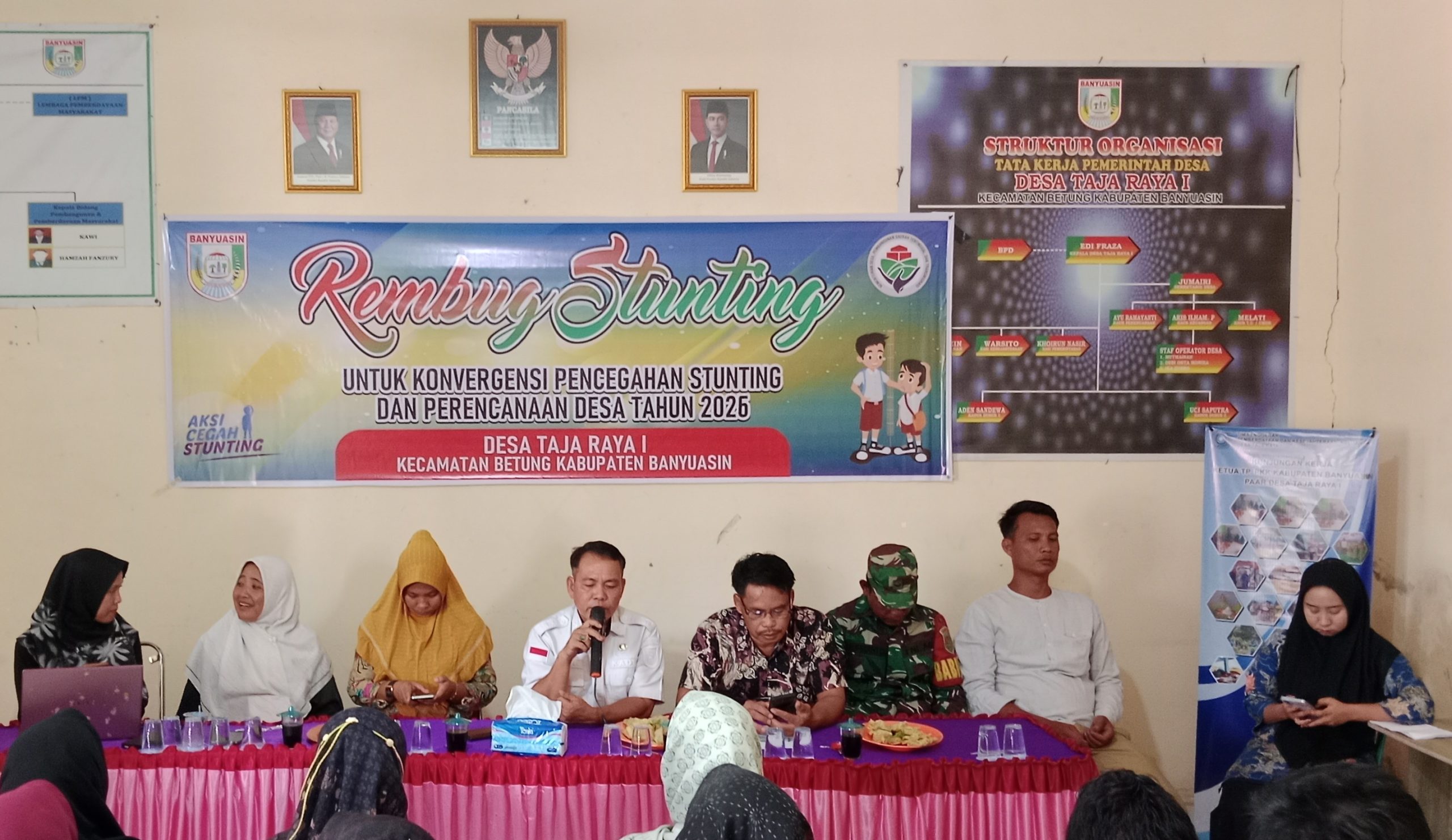 Pemdes Taja Raya I Gelar Rembug Stunting Di Kantor Desa