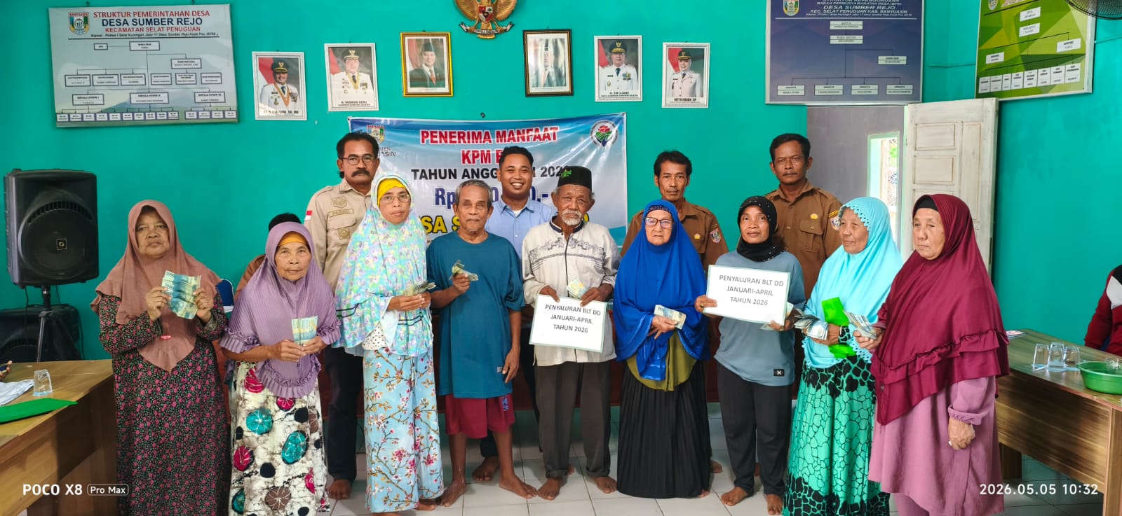 Pemdes Sumber Rejo Salurkan BLT-DD Tahap Pertama 2026, Sasar 14 KPM Miskin Ekstrem