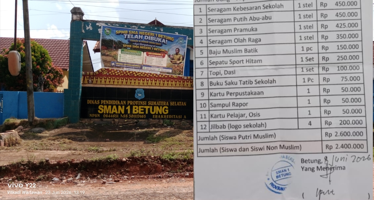 Wali Murid Keluhkan Mahalnya Biaya Seragam di SMAN 1 Betung, Diduga Langgar Aturan Pemerintah