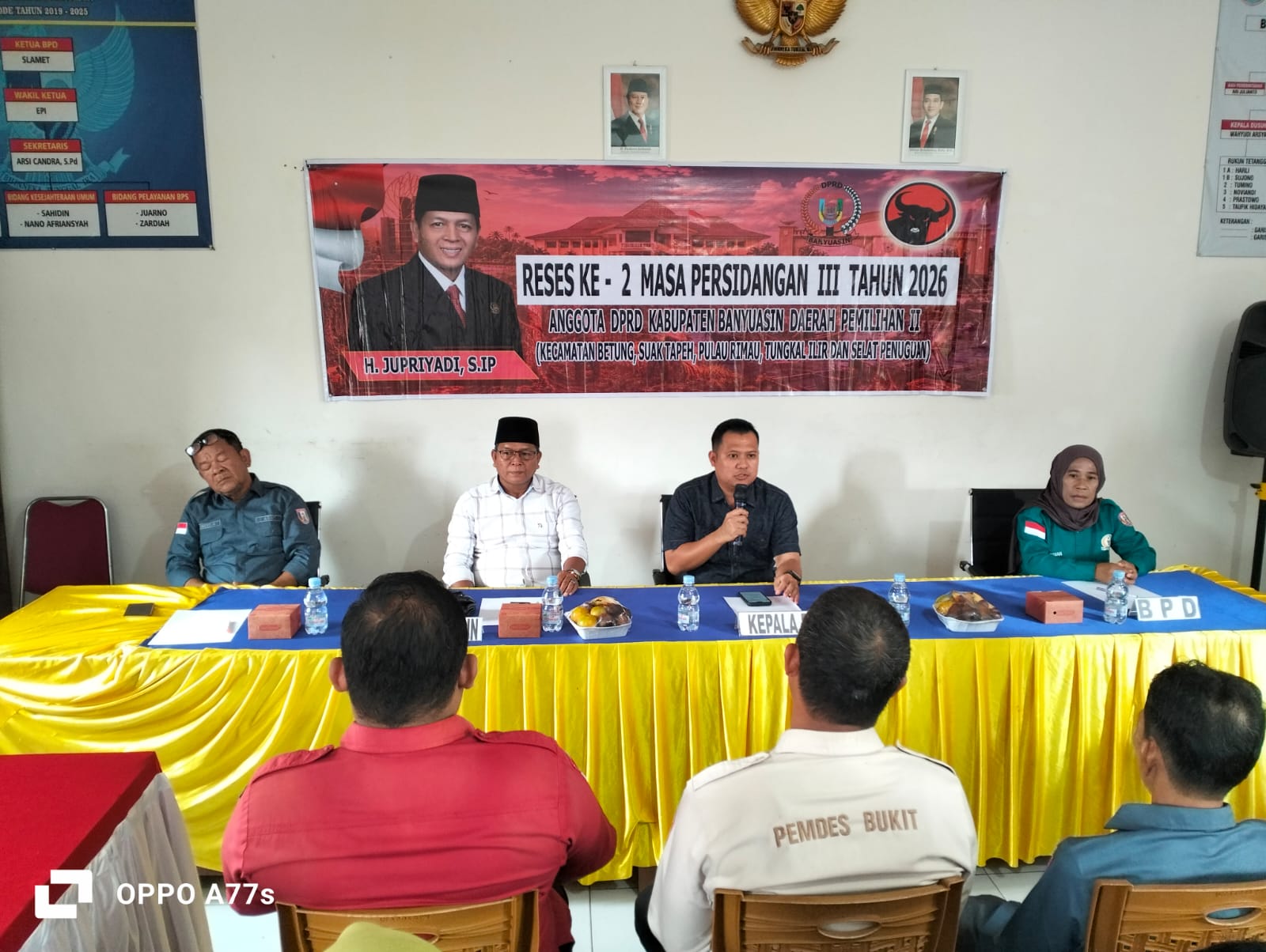 H. Jupriyadi, S.IP. Gelar Reses di Desa Bukit, Guna Untuk Menyerap Aspirasi Masyarakat