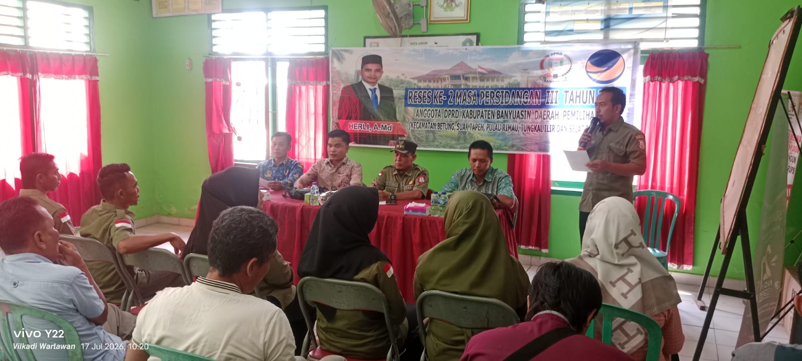 ANGGOTA DPRD BANYUASIN HERLI, AMd GELAR RESES DI SUKA MULYA GUNA SERAP ASPIRASI MASYARAKAT
