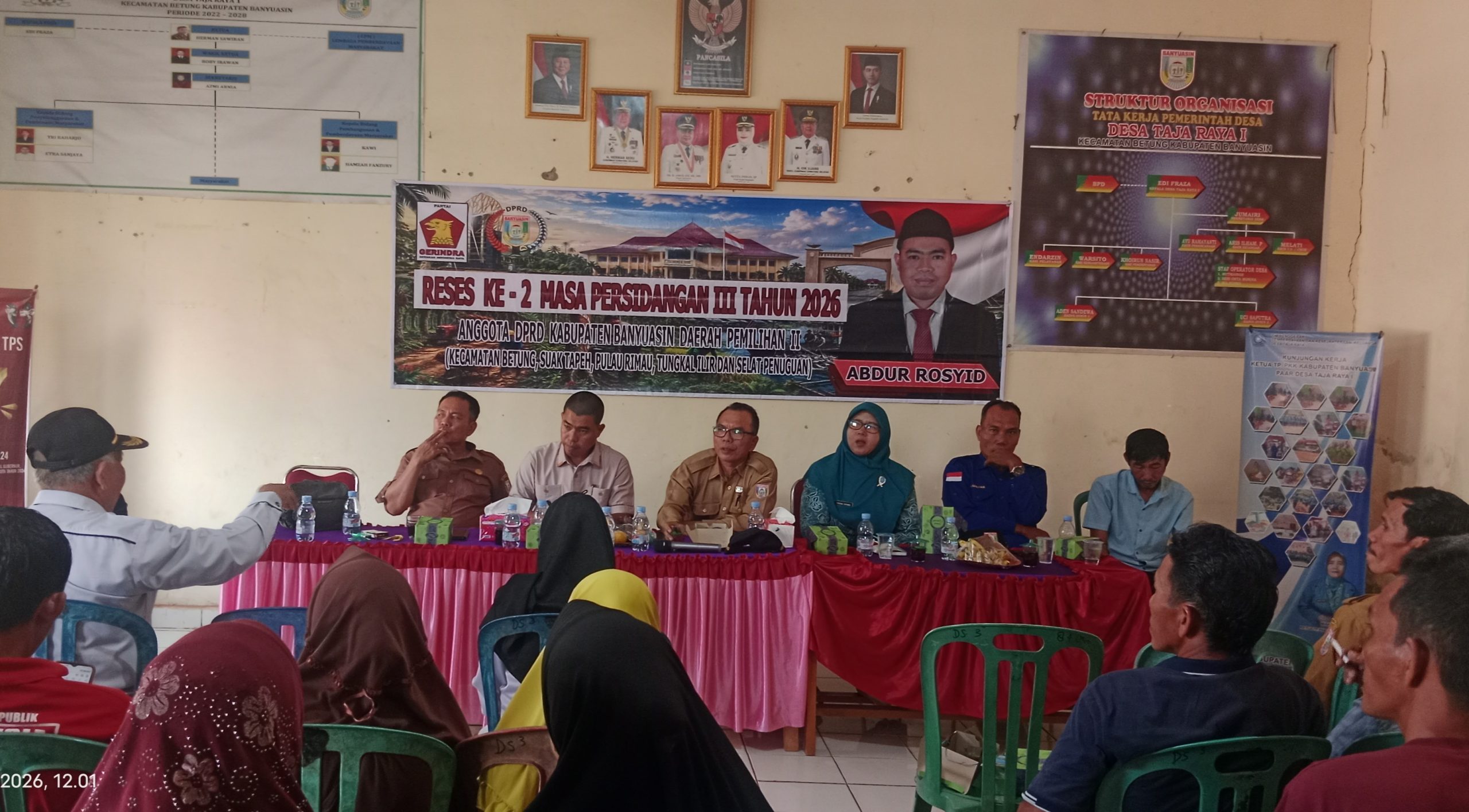Serap Aspirasi Masyarakat, Anggota DPRD Banyuasin Abdur Rosyid Gelar Reses di Desa Taja Raya I