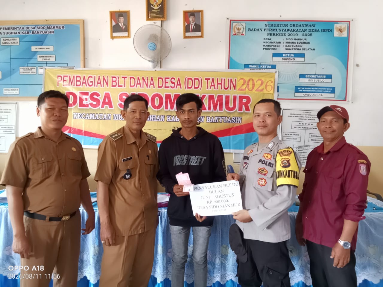 Pemdes Sido Makmur Salurkan BLT DD Tahap Kedua Tahun 2026 untuk 7 KPM