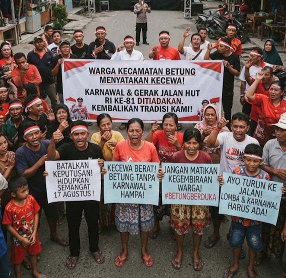 HUT RI ke-81 di Betung Dinilai Hambar, Warga Kecewa Karnaval dan Gerak Jalan Ditiadakan