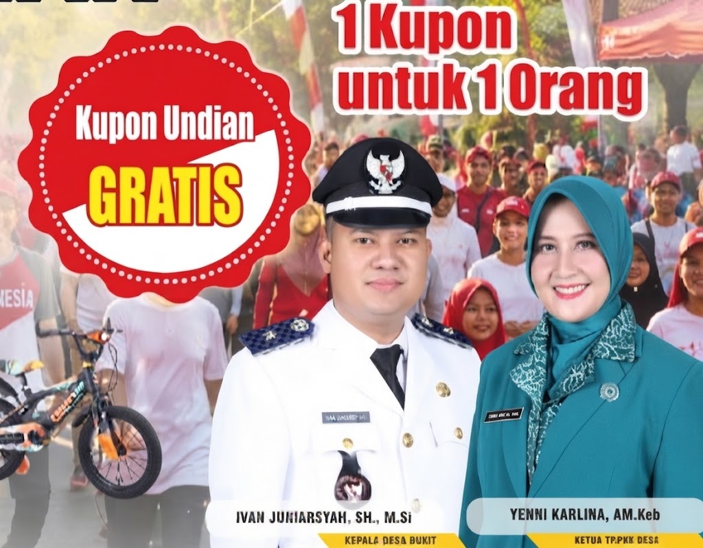 Pemdes Bukit Bakal Menggelar Jalan Santai Gratis, Serta Akan Bagikan Cinderamata Spesial untuk Siswa SD dan Doorprize Berhadiah Menarik