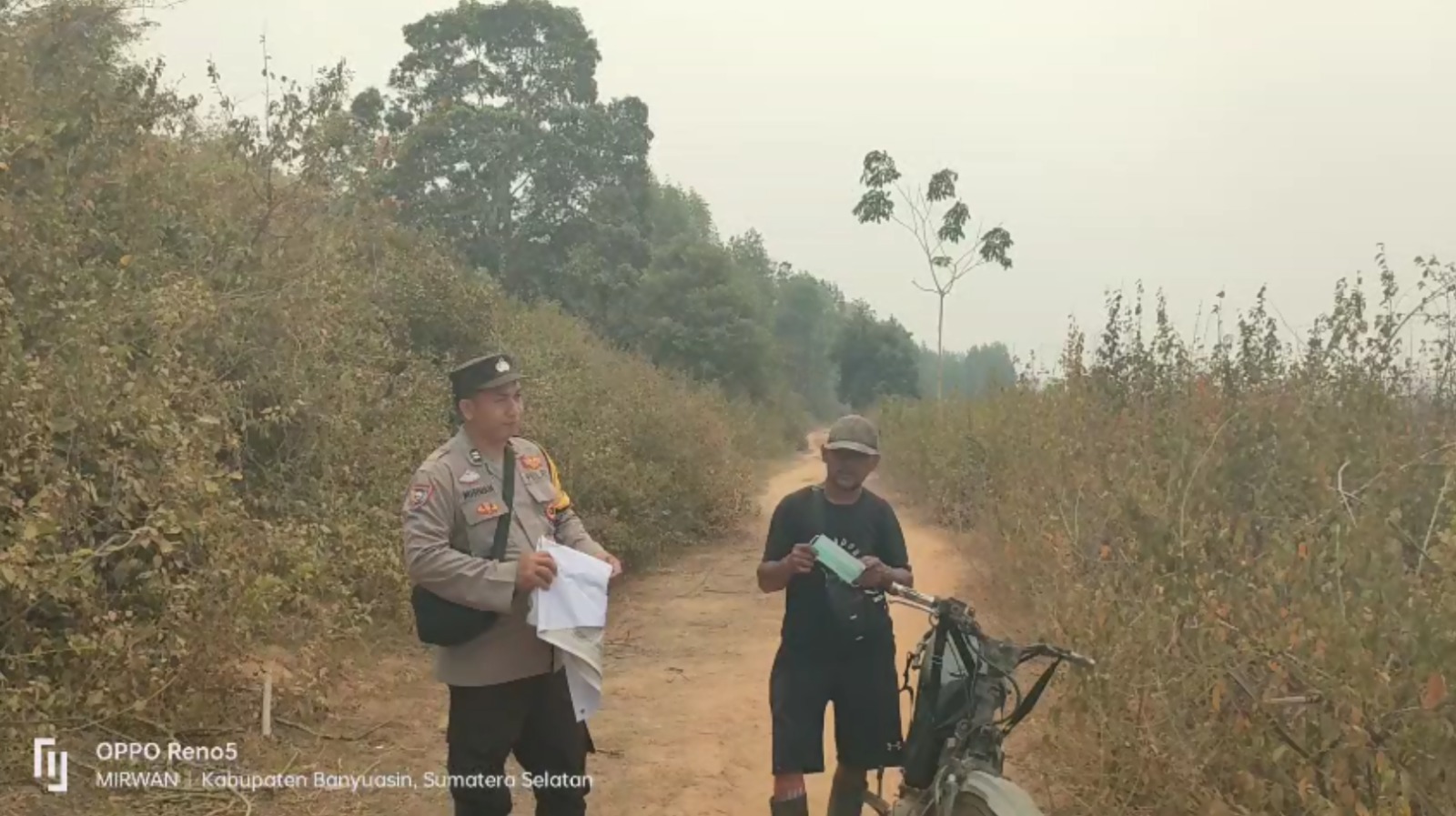 Polsek Rantau Bayur Intensifkan Patroli Mitigasi Karhutla di Wilayah Terdampak