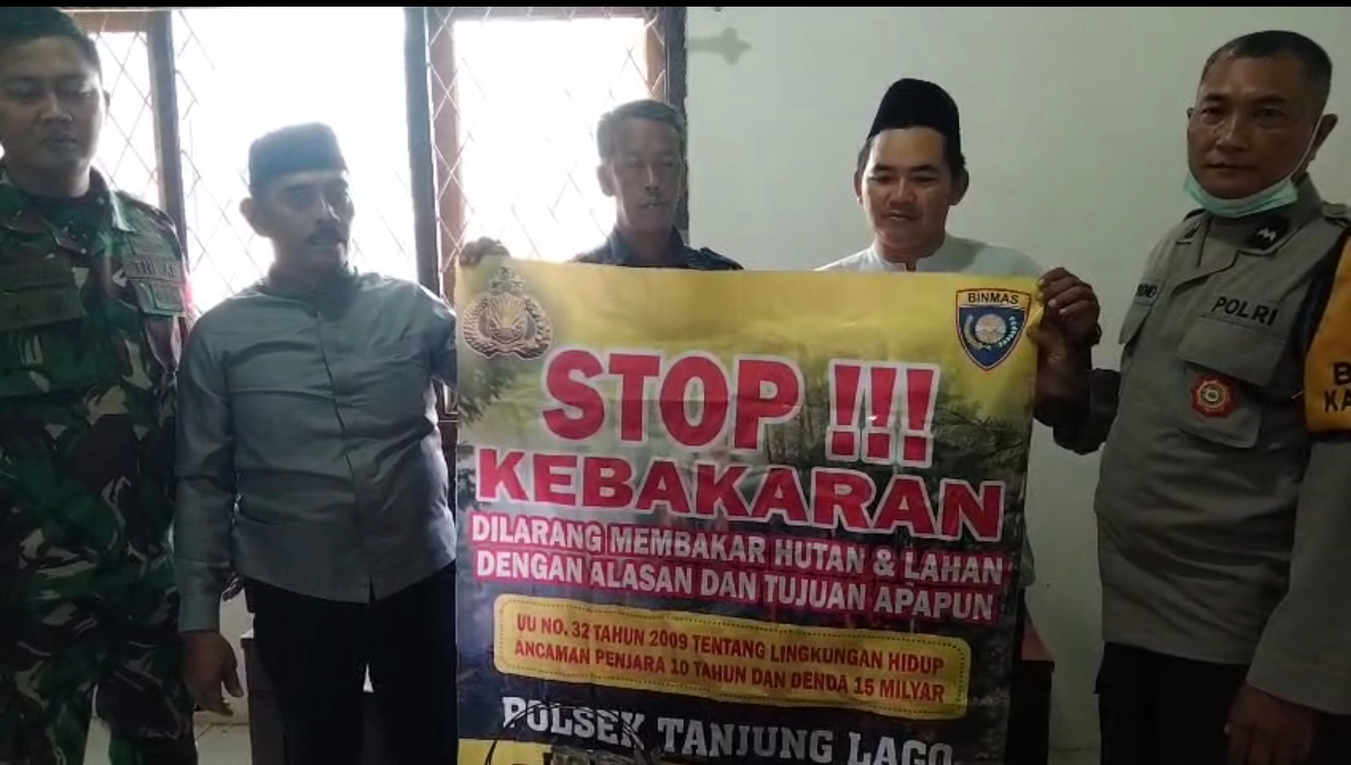 Polsek Tanjung Lago Gencarkan Patroli dan Sosialisasi Pencegahan Karhutla di Desa Mulia Sari