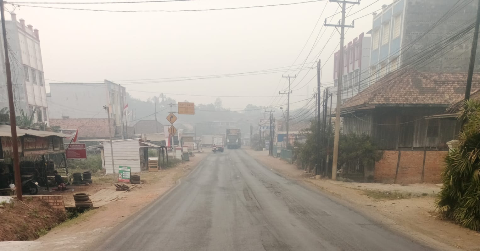 Kabut Asap Kian Menebal di Betung Banyuasin, Warga Rasakan Sesak Napas dan Mata Perih