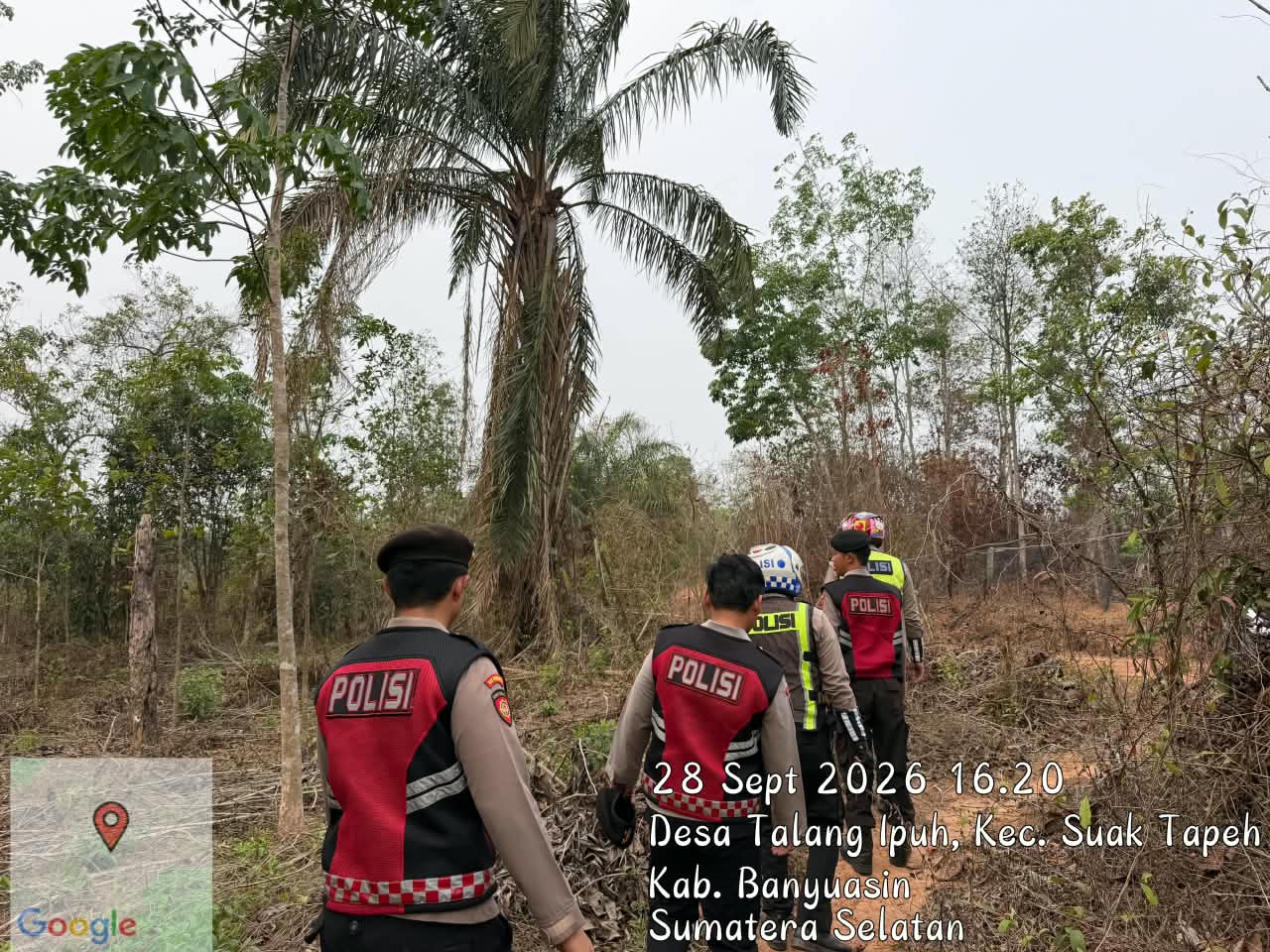 Patroli Karhutla Digelar di Pangkalan Balai dan Suak Tapeh, Polisi Tak Temukan Hotspot