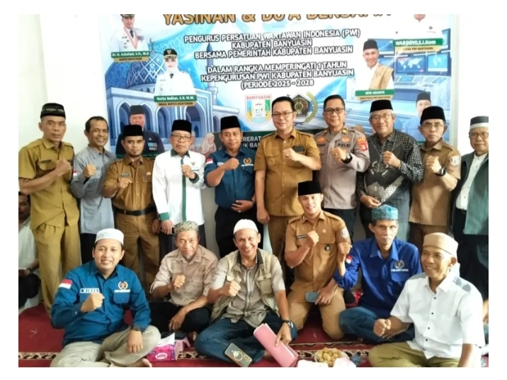 Refleksi Satu Tahun Kepengurusan PWI Banyuasin Periode 2025-2028 Berlangsung Khidmat dan Penuh Kekeluargaan