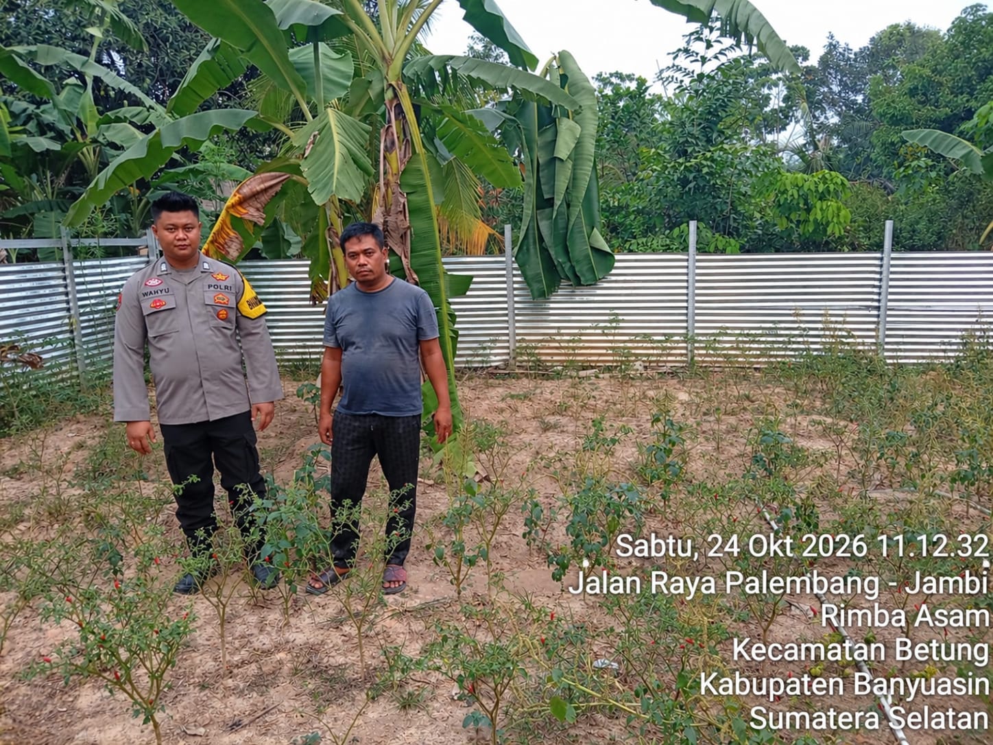 Dukung Ketahanan Pangan, Brigpol Wahyu Agung Kamaludin Ajak Warga Desa Lubuk Lancang Manfaatkan Pekarangan Rumah